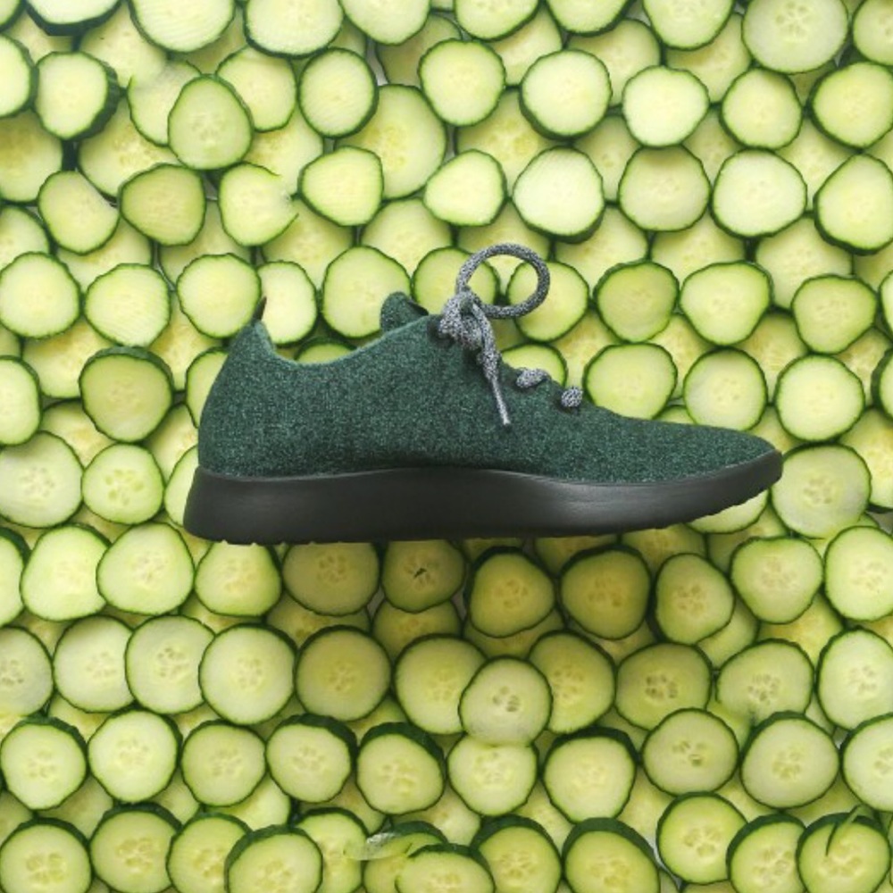 Allbirds women’s green and black wool runners - Picture 3 of 7